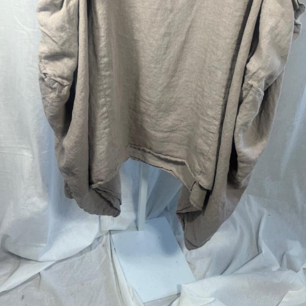 Match Point Oversized Linen Dress in Taupe - Size XL - Picture 7 of 9